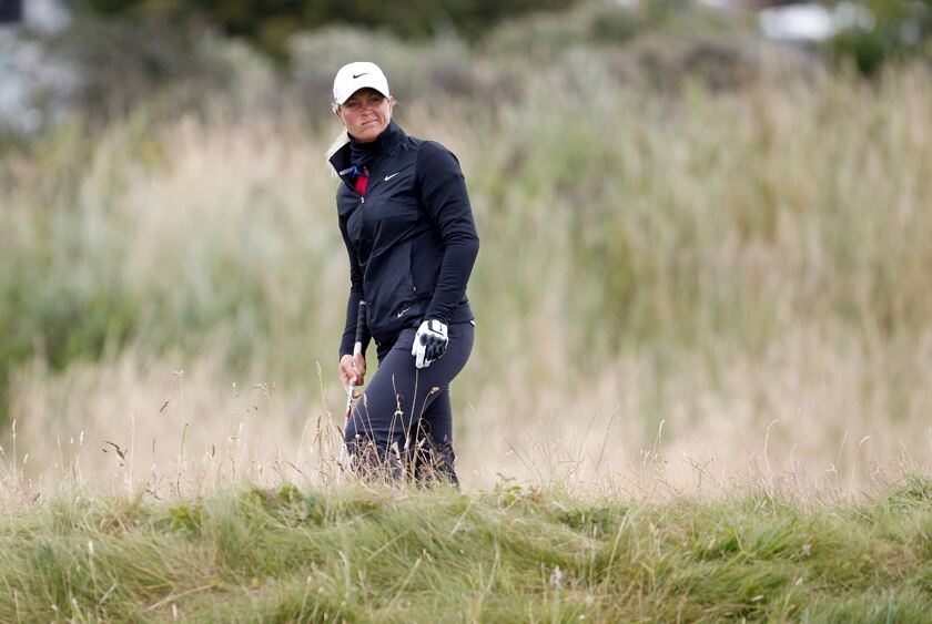 Stuck in the rough on the first. Richard Sellers/PA Wire.