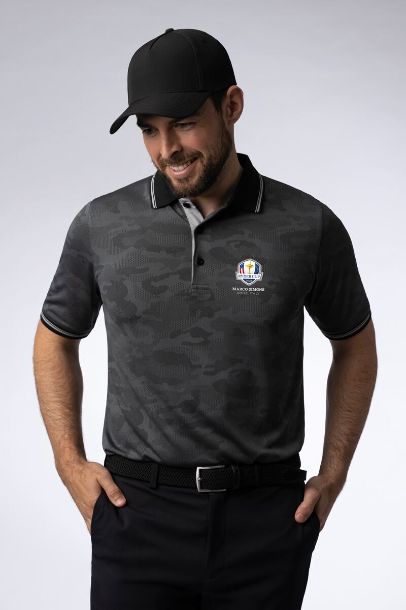 Official Ryder Cup 2023 Mens Camo Performance Brody Golf Shirt