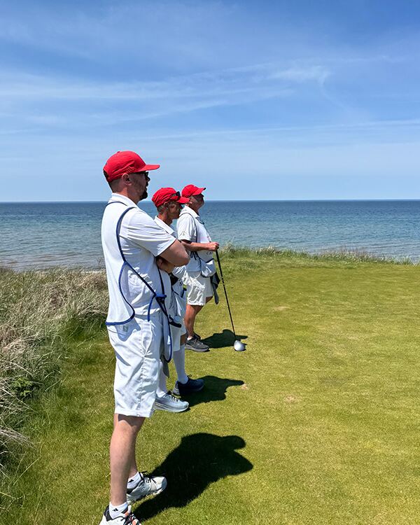 Caddies are a must at Cabot