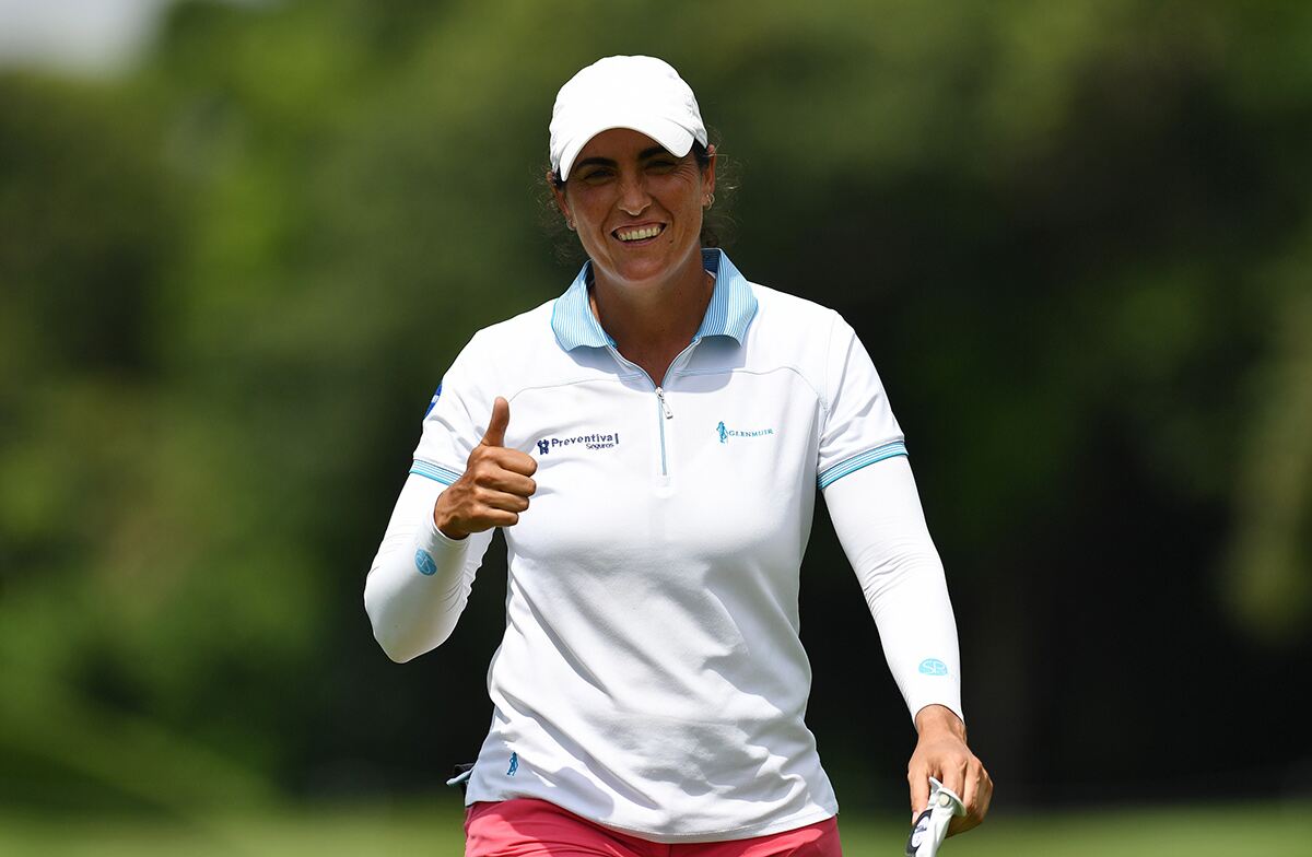 Carmen Alonso Wins After 19 LET seasons in her Glenmuir g.Nadia golf shirt