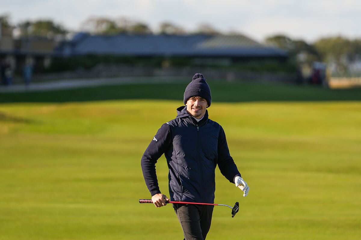 Charles Leclerc at The Old Course St Andrews in Glenmuir g.Malabar Beanie, Photo by St Andrews Links&reg;