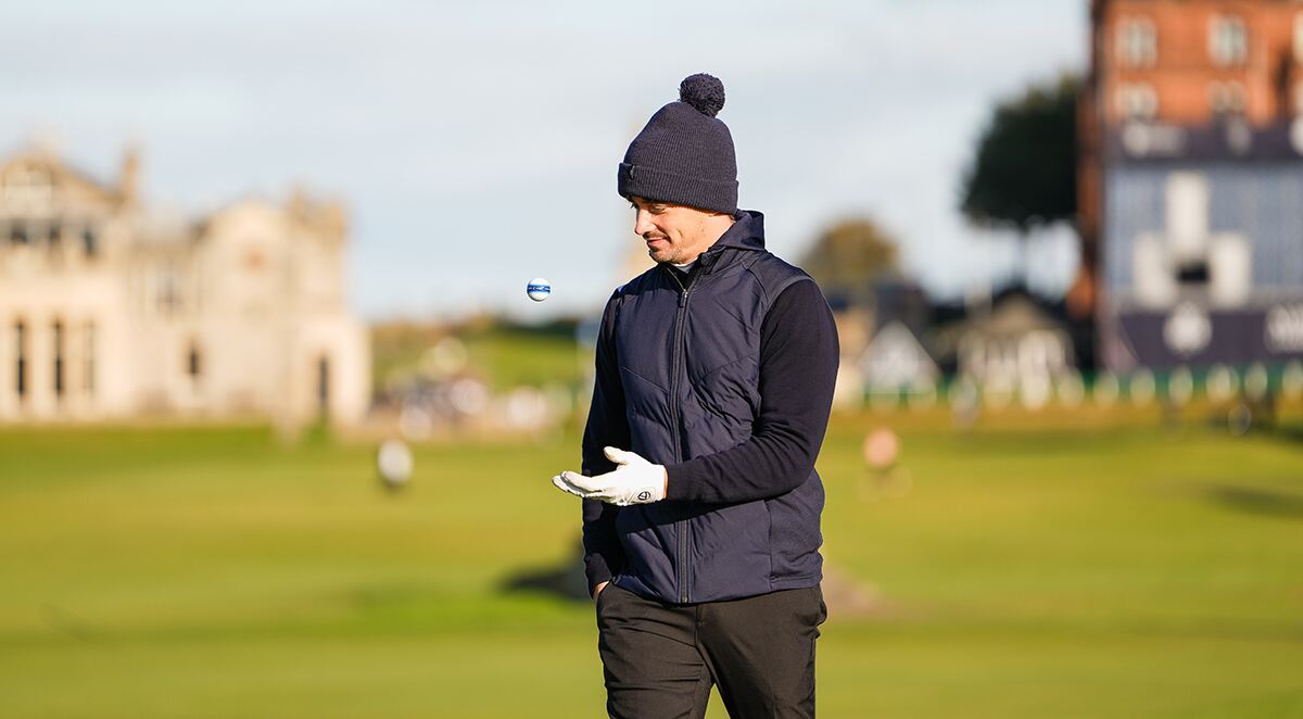 Charles Leclerc at The Old Course St Andrews in Glenmuir g.Malabar Beanie, Photo by St Andrews Links&reg;
