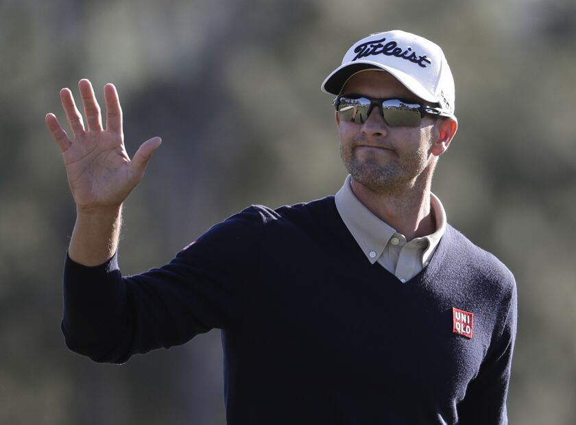 Adam Scott during the second round of the Masters. AP Photo/David Goldman