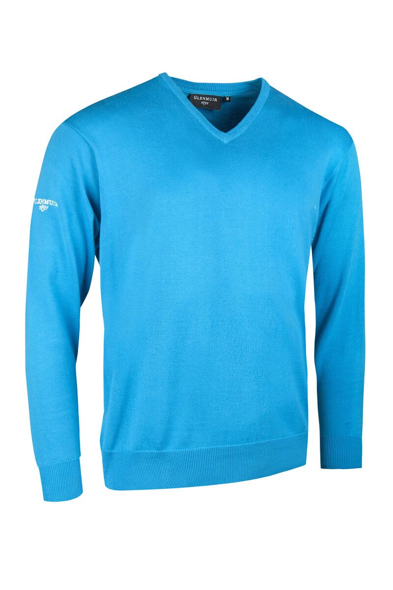 Glenmuir Mens V Neck Cotton Golf Sweater