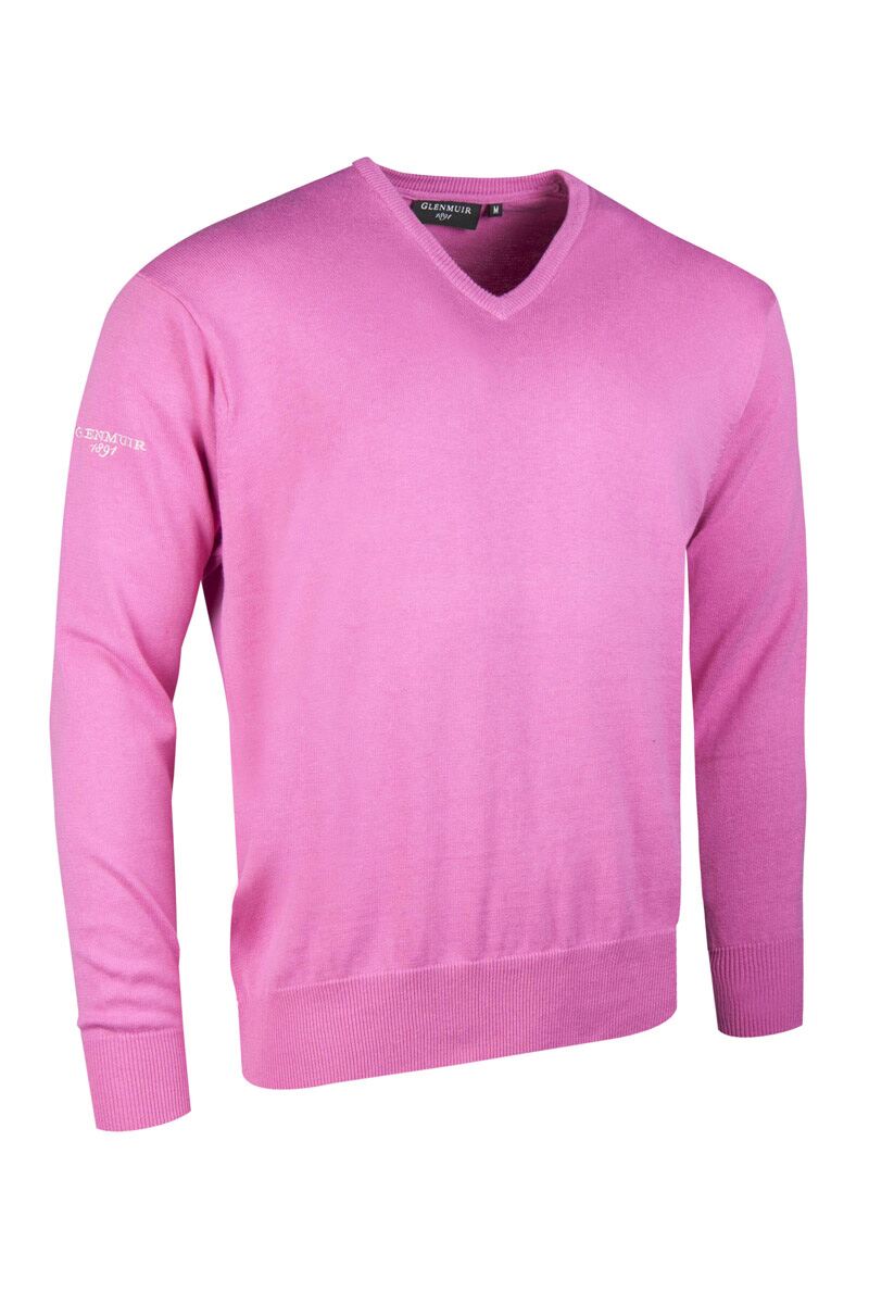 Glenmuir Mens V Neck Cotton Golf Sweater