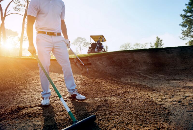 Remember to rake over the bunker once you’ve played