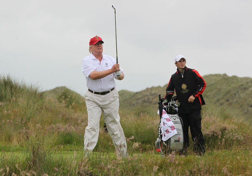 Trump is one of the best presidential golfers. Andrew Milligan/PA Archive