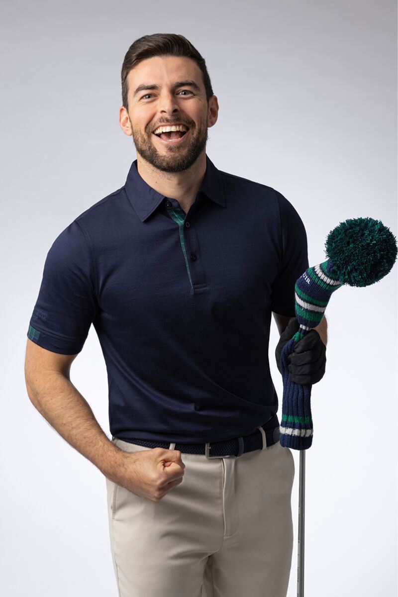 Mens Tartan Mercerised Hamish Golf Shirt