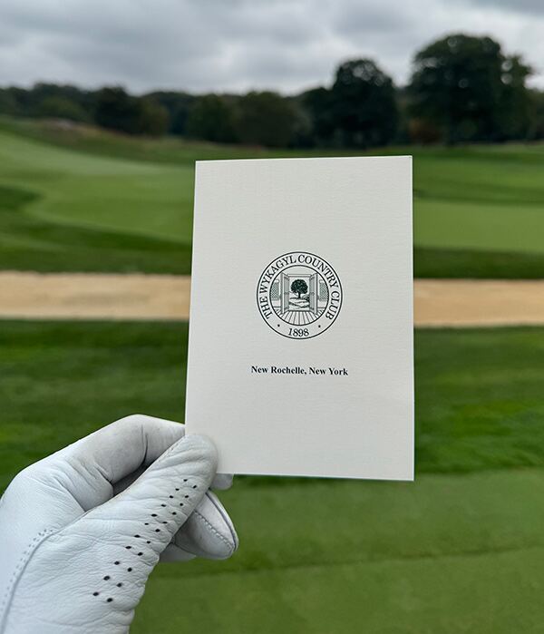 The scorecard at Wykagyl