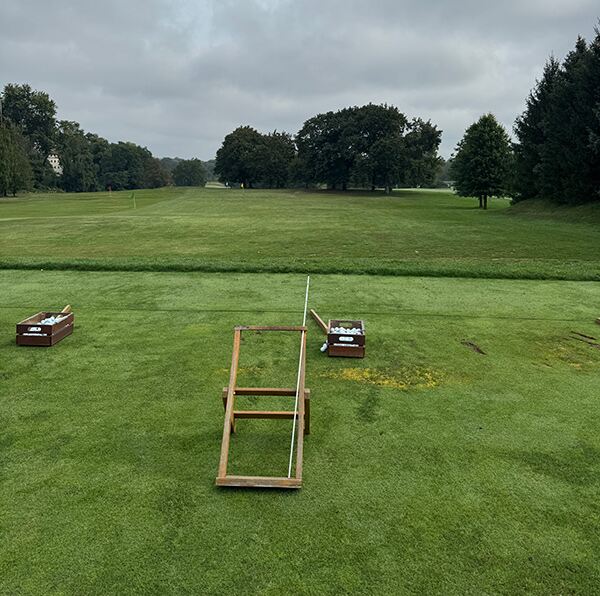 The practice range at Wykagyl golf club