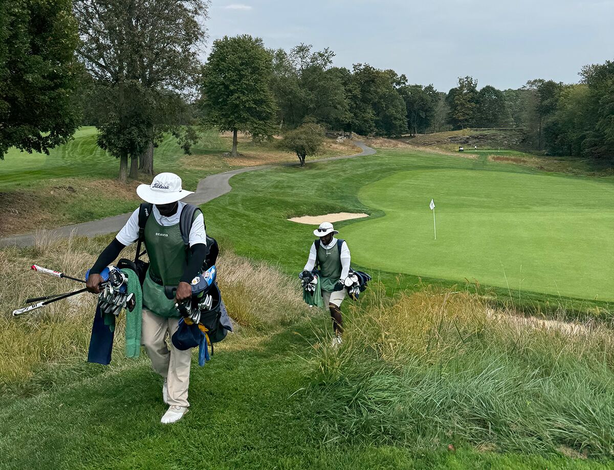 Our caddies, Oneil and Beavis