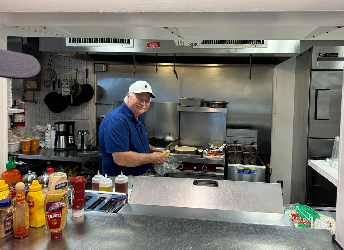 Hot dogs at the Halfway House at Hudson National Golf Club