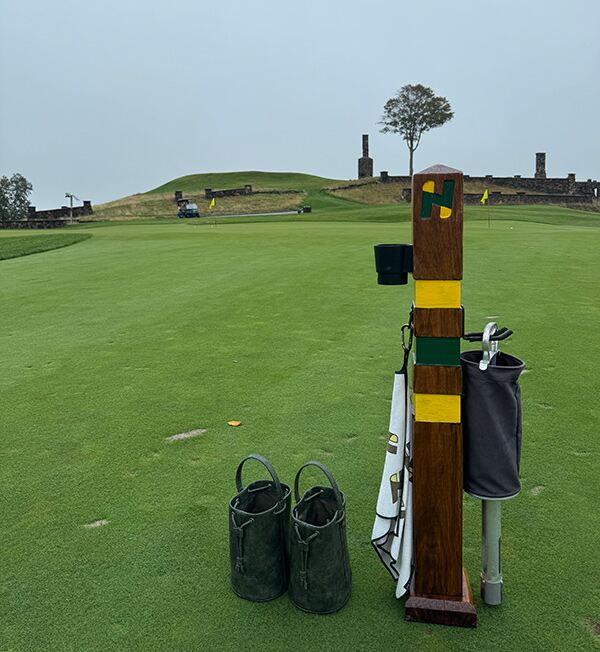 The fourth hole at Hudson National Golf Club