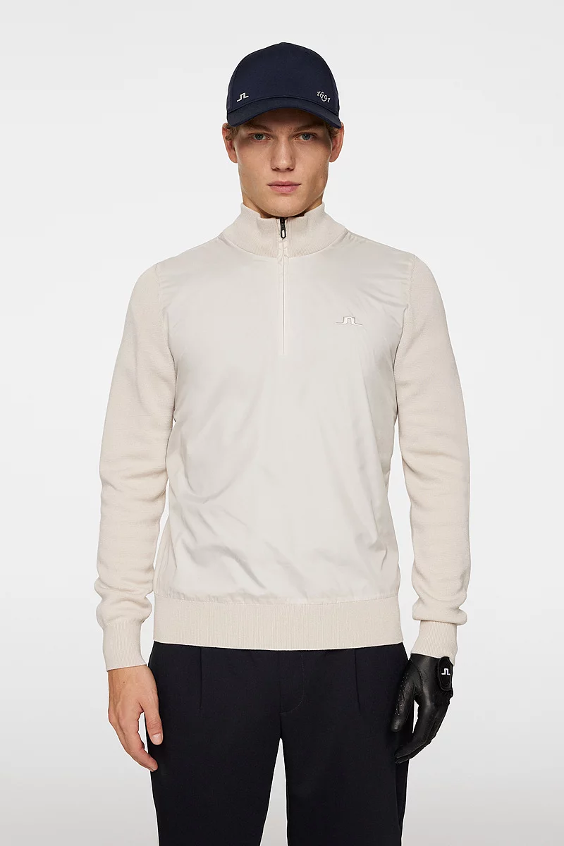 J.LINDEBERG＋GLENMUIR トップス ROB - Quarter Zip Lightweight Sweater