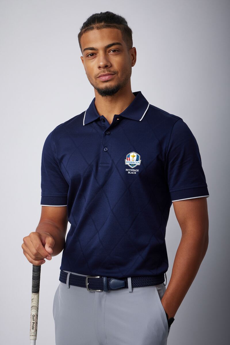 KEITH Mens Ryder Cup 2025 Cotton Golf Polo Shirt