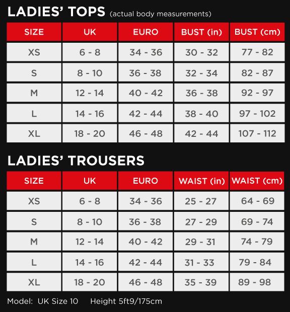 Sunderland Golf Size Chart