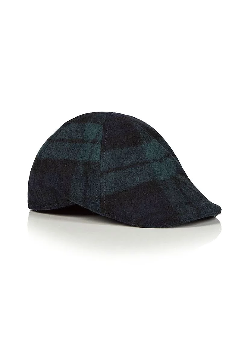 MADE IN SCOTLAND WOOL GOLF HAT UNISEX Buy Harris Tweed Green Herringbone Traditional Golf Baseball  main image 4