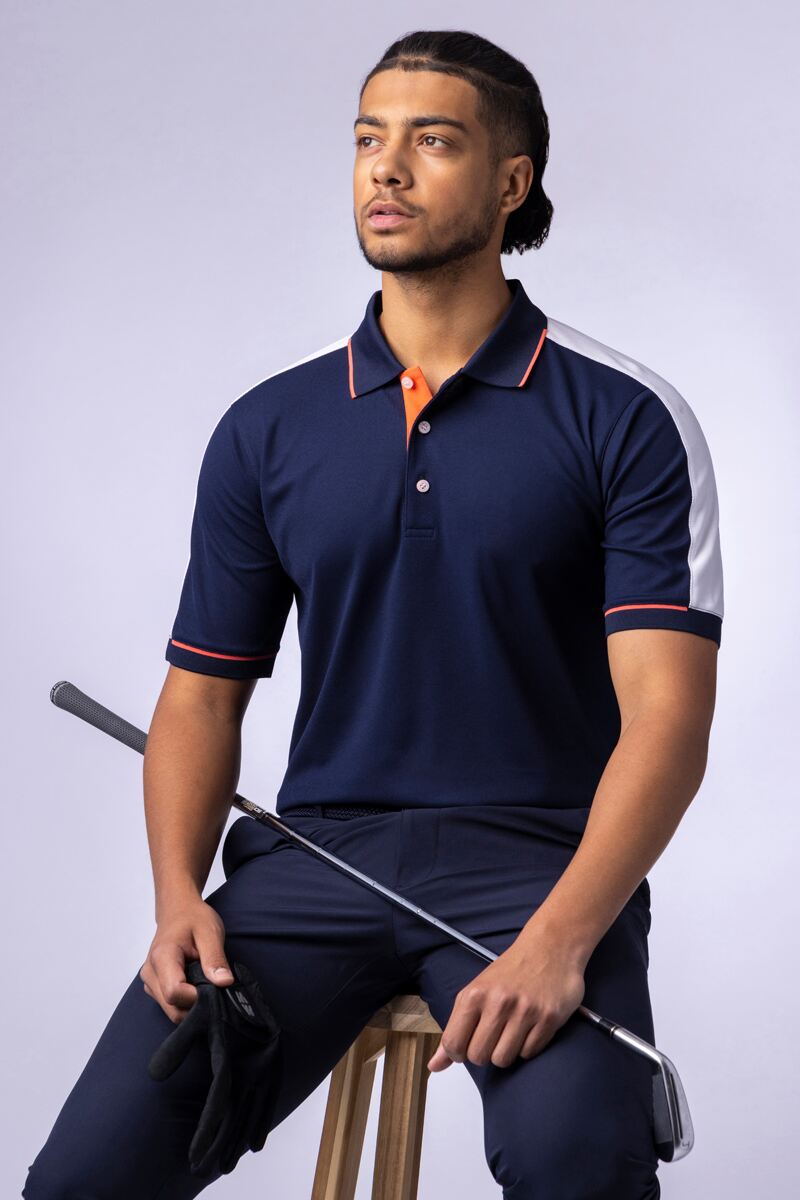 LENZIE Mens Performance Golf Shirt
