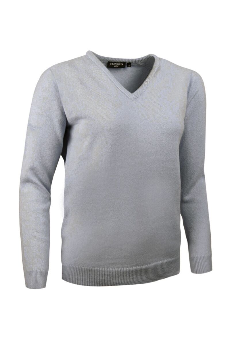 Ladies Glenmuir V Neck Lambswool Golf Sweater