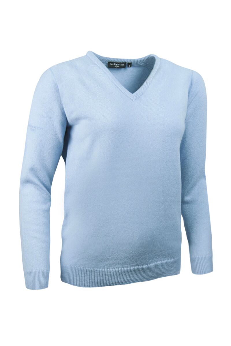 Ladies Glenmuir V Neck Lambswool Golf Sweater