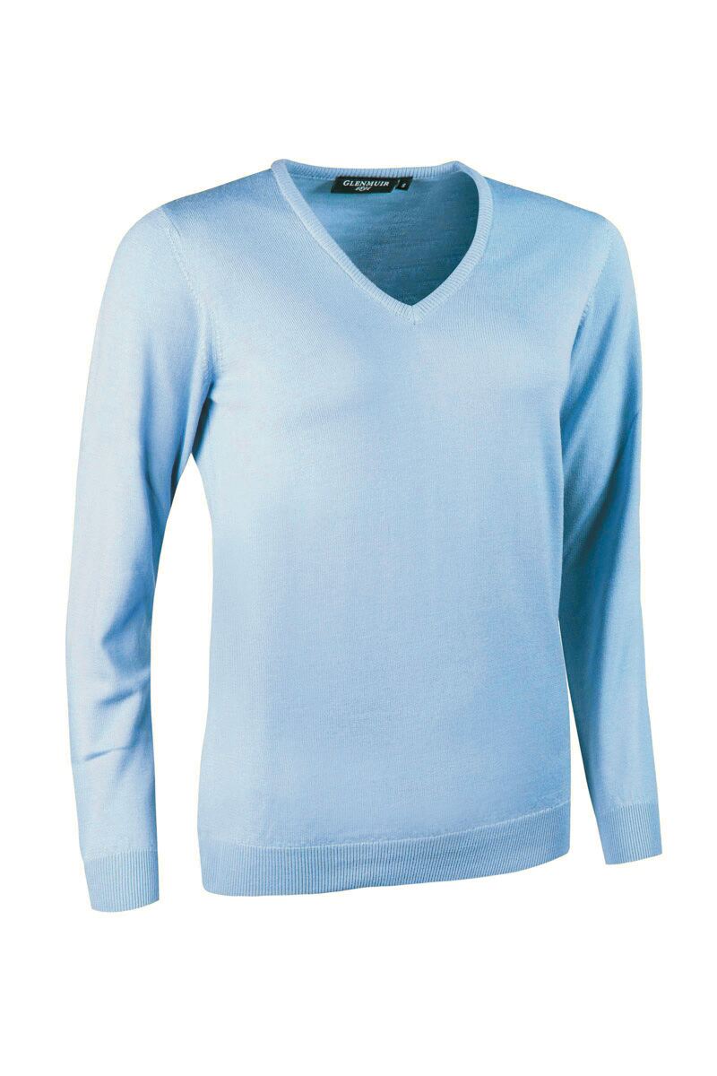 Ladies Glenmuir V Neck Merino Wool Golf Sweater
