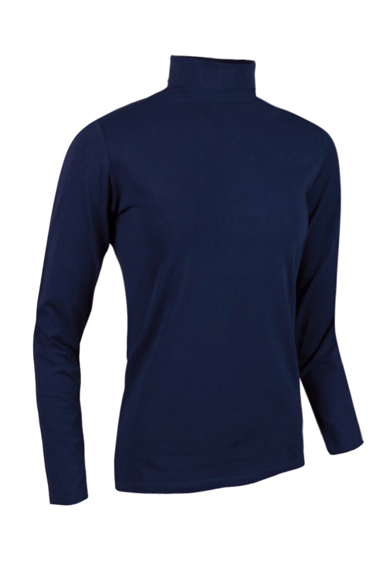Ladies Glenmuir Roll Neck Long Sleeve Cotton Golf Shirt