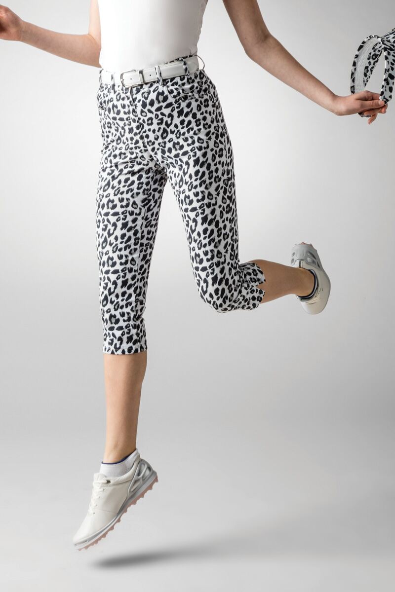 ladies white golf capri pants