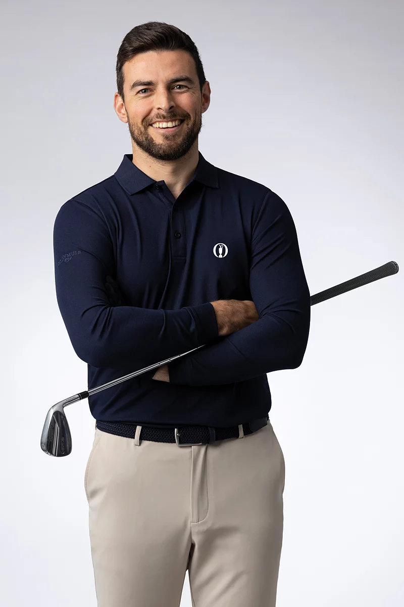 Mens Long Sleeve Max The Open Golf Shirt