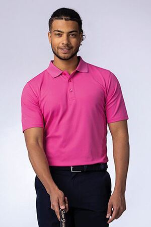 g.DEACON Mens Performance Pique Golf Polo Shirt