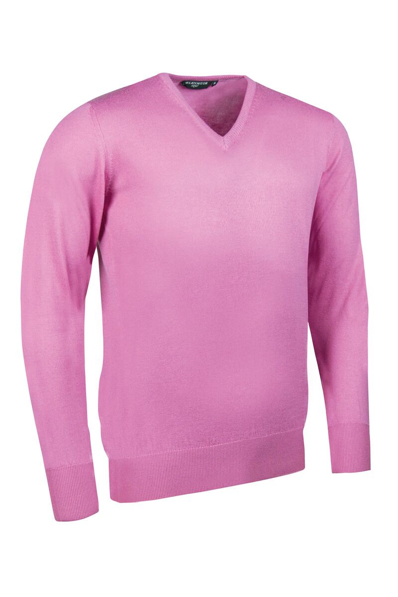 Mens Glenmuir V Neck Merino Wool Golf Sweater