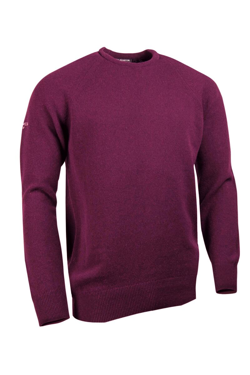 Mens Lambswool Blend Crew Neck Golf Sweater