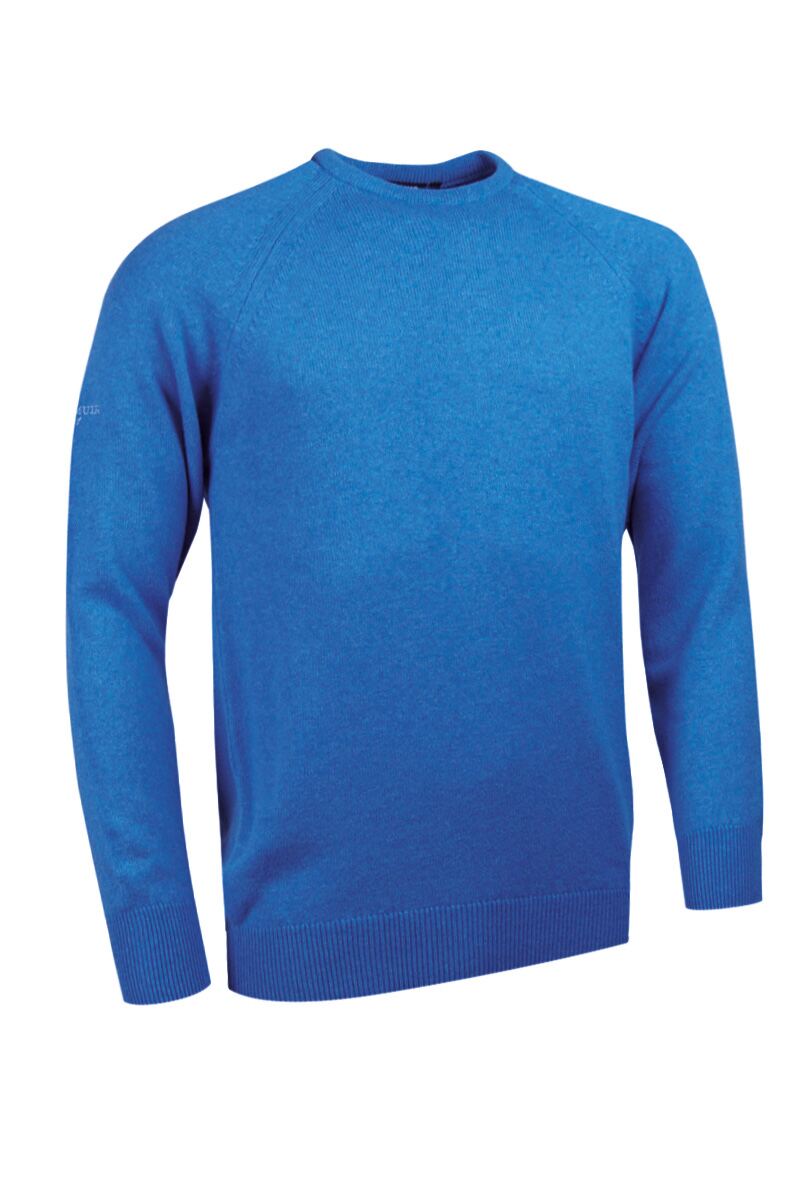 Mens Lambswool Blend Crew Neck Golf Sweater