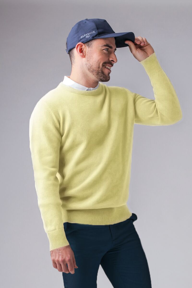 yellow lambswool jumper