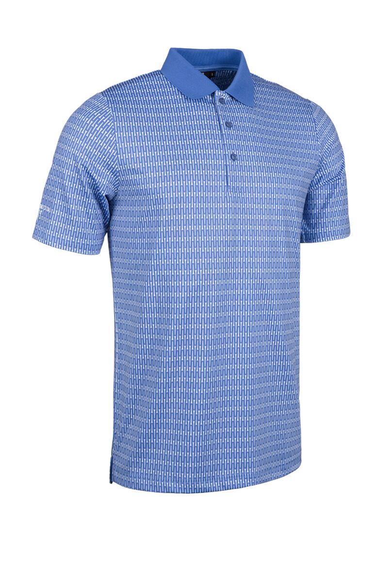 g.PITLOCHRY Mens All Over Tee Print Performance Golf Polo