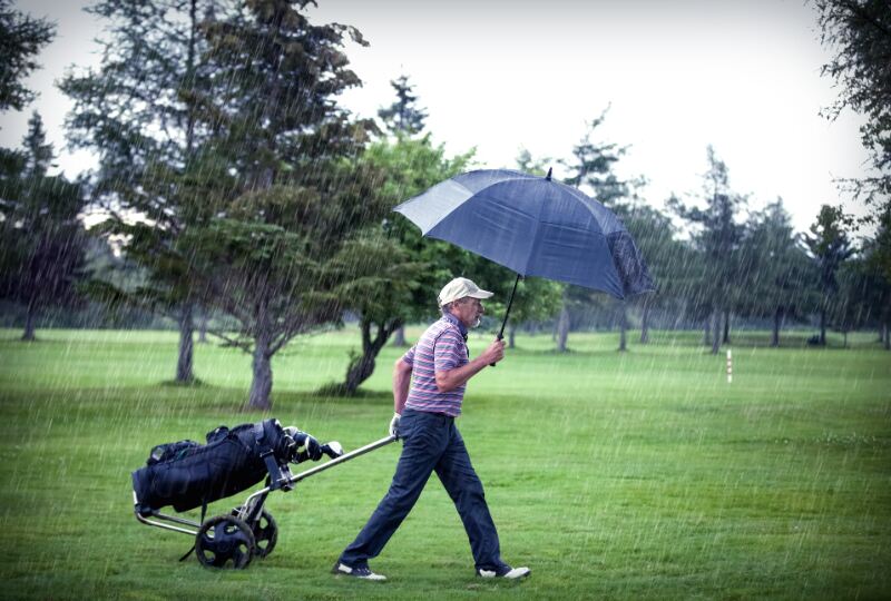 A large umbrella is your friend on wet days A large umbrella is your friend on wet days