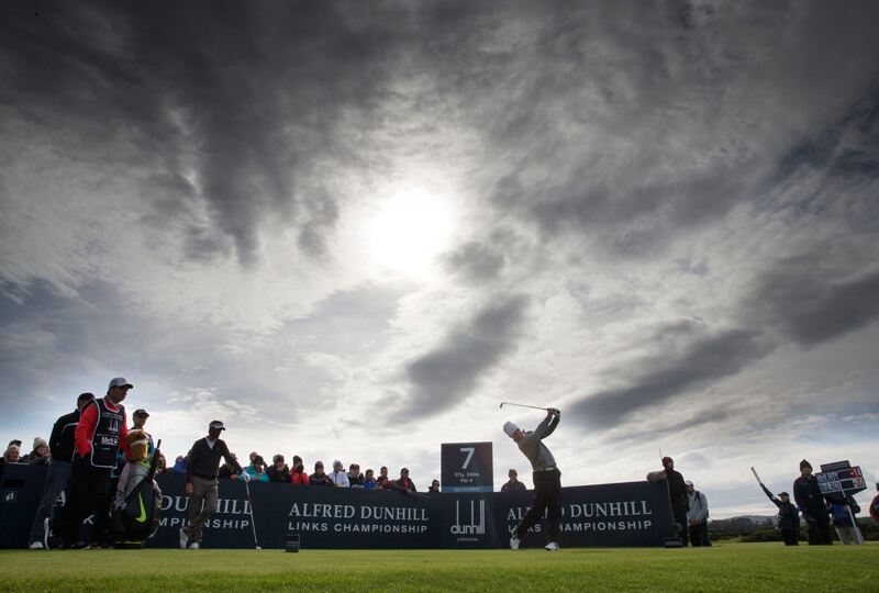 Rory McIlroy tees off at St Andrews