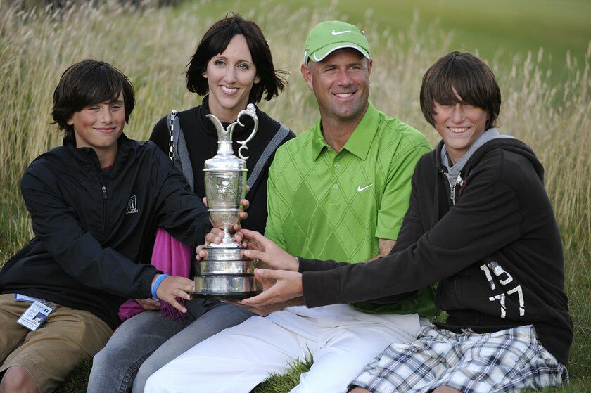 Stewart Cink and his advice-giving wife. Rebecca Naden/PA Archive