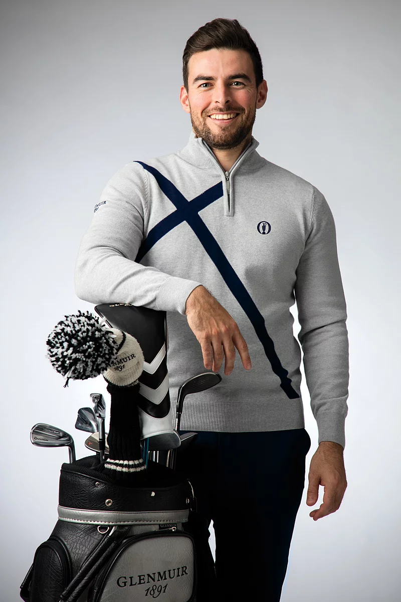 Mens The Open Saltire Golf Sweater