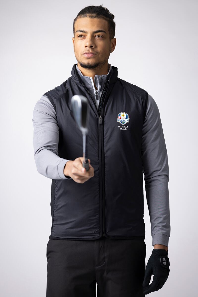 Official Ryder Cup 2025 Mens Zip Front Shiel Padded Golf Gilet