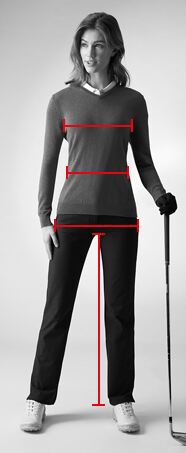 Ladies' Golf Clothing Size Guide