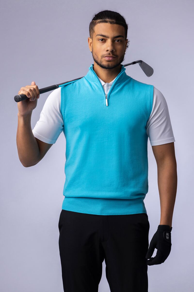 Mens Zip Cotton Stanley Golf Slipover