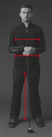 Sunderland Men's Golf Outerwear Size Guide