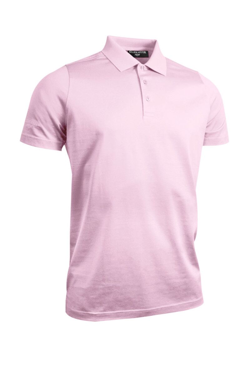 Glenmuir Mens Plain Mercerised Golf Polo Shirt