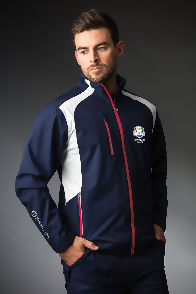 Official Ryder Cup 2025 Mens Panelled Waterproof Golf Jacket